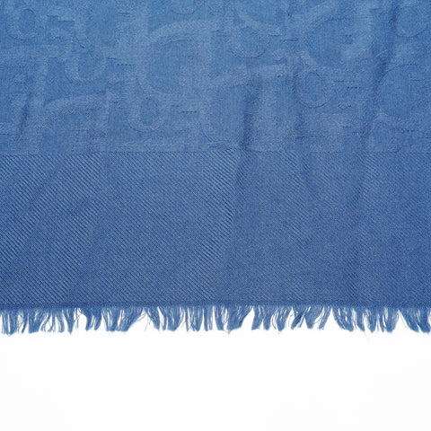 Christian Dior Wool x Silk Trotter Scarf blue WS25100