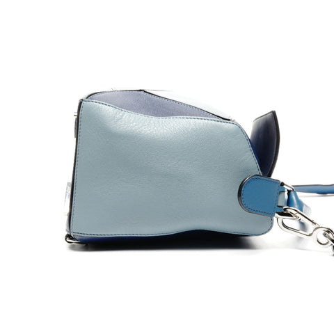 LOEWE Puzzle Medium Leather 2way Shoulder Bag blue WS25108