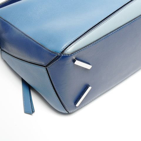 LOEWE Puzzle Medium Leather 2way Shoulder Bag blue WS25108