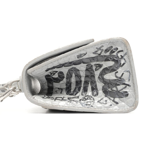 BALENCIAGA Graphic Hourglass XS 2way Shoulder Bag gray WS25112