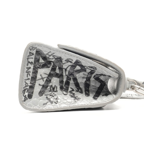 BALENCIAGA Graphic Hourglass XS 2way Shoulder Bag gray WS25112