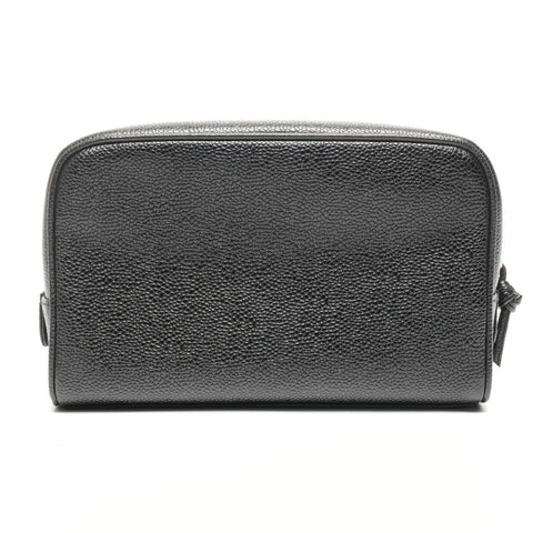 CHANEL No. 4 1996-1997 COCO Mark Caviar Skin Pouch black WS25113