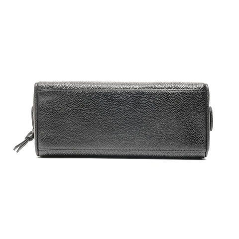 CHANEL No. 4 1996-1997 COCO Mark Caviar Skin Pochette cuir noir WS25113