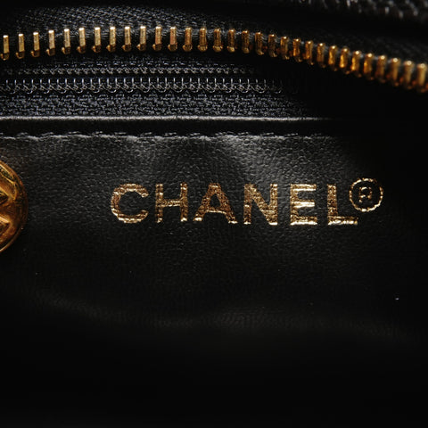 CHANEL No. 4 1996-1997 COCO Mark Caviar Skin Pouch black WS25113