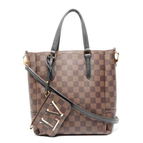 LOUIS VUITTON Belmont NV BB Damier Ebene Noir Tote Bag Brown WS25114