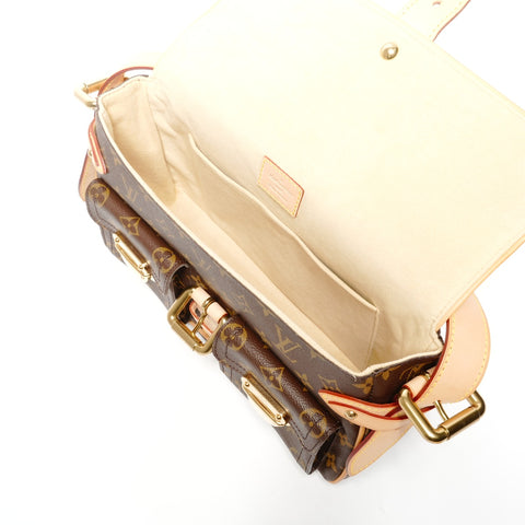 LOUIS VUITTON 2005 Monogram Hudson PM Shoulder Bag Brown WS25115