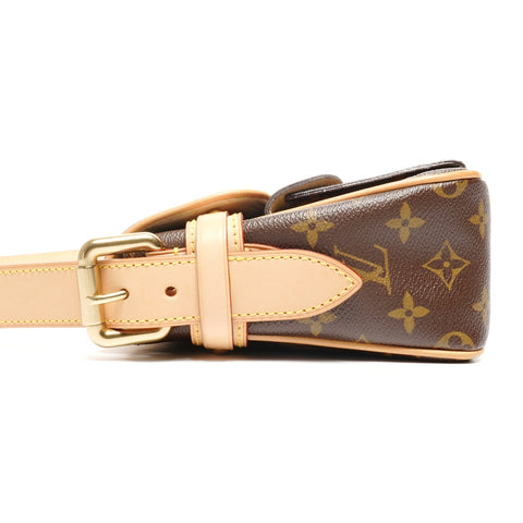 LOUIS VUITTON 2005 Monogram Hudson PM Shoulder Bag Brown WS25115