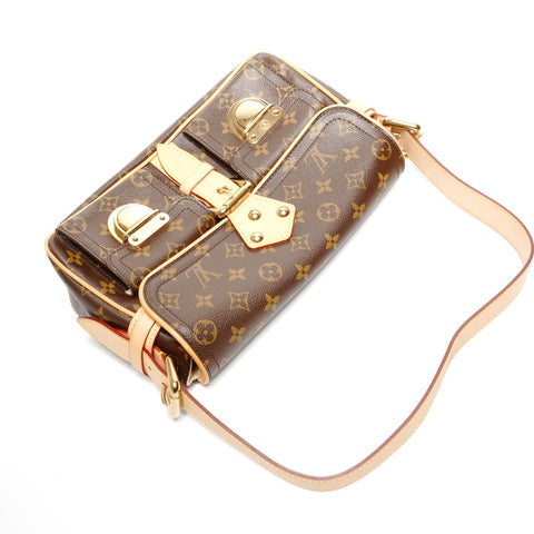 LOUIS VUITTON 2005 Monogram Hudson PM Shoulder Bag Brown WS25115
