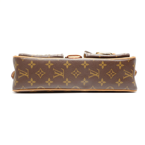 LOUIS VUITTON 2005 Monogram Hudson PM Shoulder Bag Brown WS25115