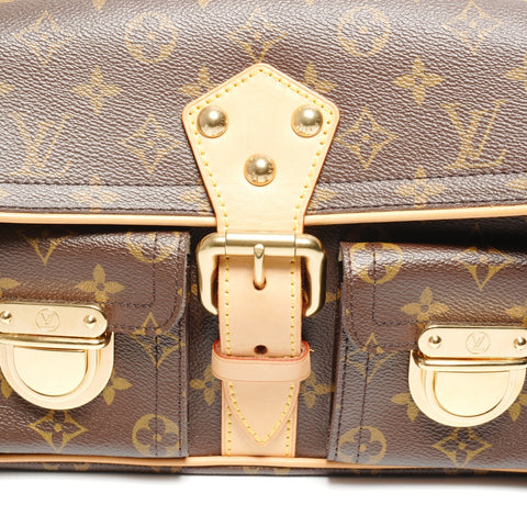 LOUIS VUITTON 2005 Monogram Hudson PM Shoulder Bag Brown WS25115