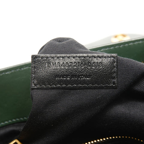 YVES SAINT LAURENT Monogram Matelasse Chevron Lulu Leather Shoulder Bag green WS25116