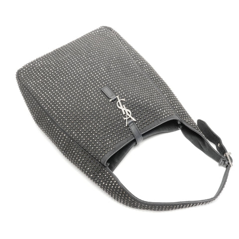 YVES SAINT LAURENT Studded Canvas One Belt LE5A7 Shoulder Bag black WS25119