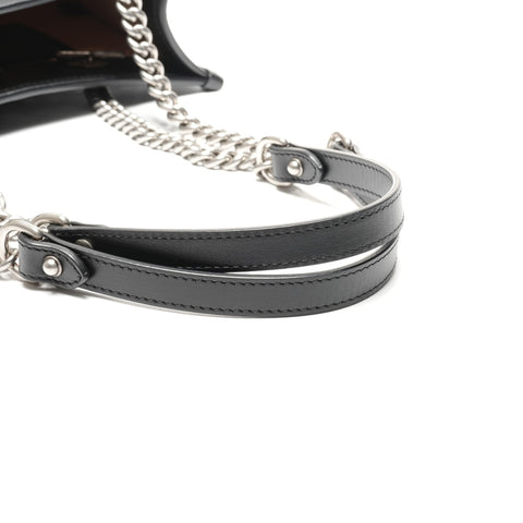 GUCCI GG Marmont Leather Small Tote Shoulder Bag black WS25129