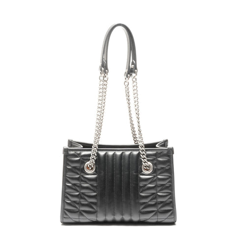 GUCCI GG Marmont Leather Small Tote Shoulder Bag black WS25129