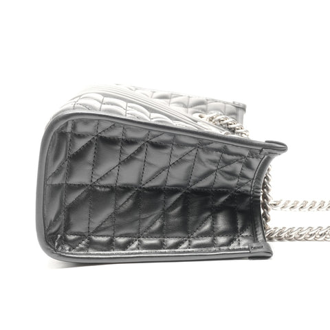 GUCCI GG Marmont Leather Small Tote Shoulder Bag black WS25129