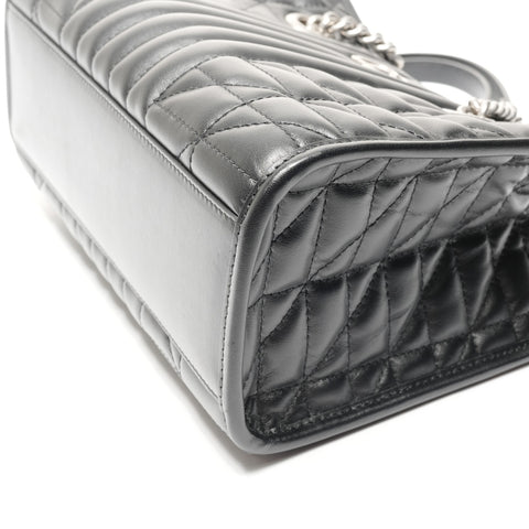 GUCCI GG Marmont Leather Small Tote Shoulder Bag black WS25129