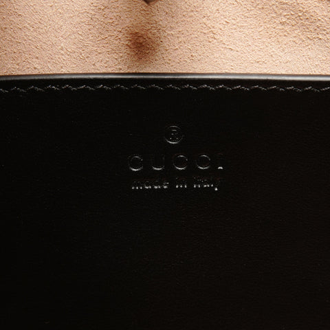 GUCCI GG Marmont Leather Small Tote Shoulder Bag black WS25129