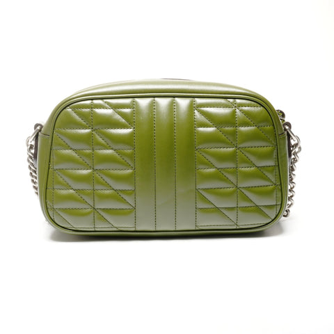 GUCCI GG Marmont Leather Camera Bag Shoulder Bag green WS25130
