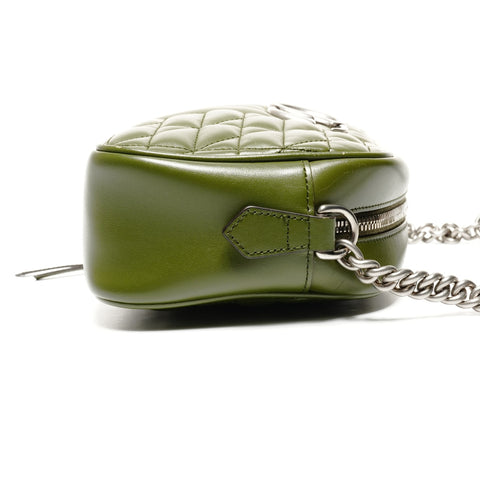 GUCCI GG Marmont Leather Camera Bag Shoulder Bag green WS25130