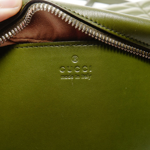 GUCCI GG Marmont Leather Camera Bag Shoulder Bag green WS25130