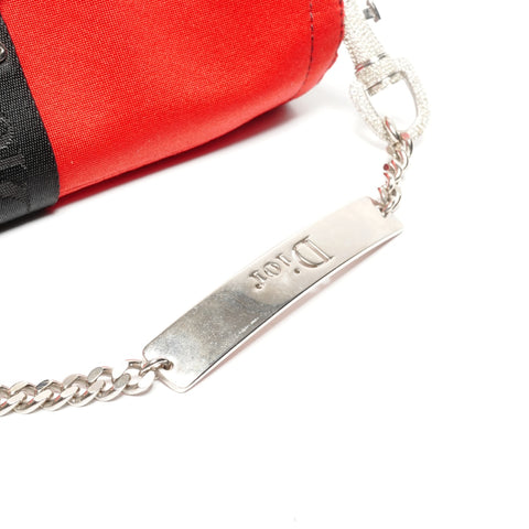 Christian Dior Hardcore Canvas Galliano Period Shoulder Bag Red WS25134