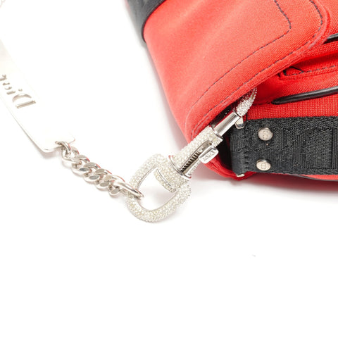 Christian Dior Hardcore Canvas Galliano Period Shoulder Bag Red WS25134