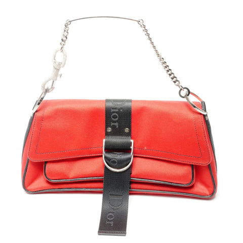 Christian Dior Hardcore Canvas Galliano Period Shoulder Bag Red WS25134