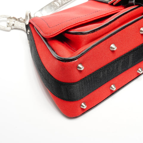 Christian Dior Hardcore Canvas Galliano Period Shoulder Bag Red WS25134