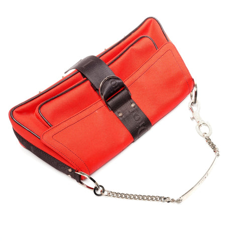 Christian Dior Hardcore Canvas Galliano Period Shoulder Bag Red WS25134