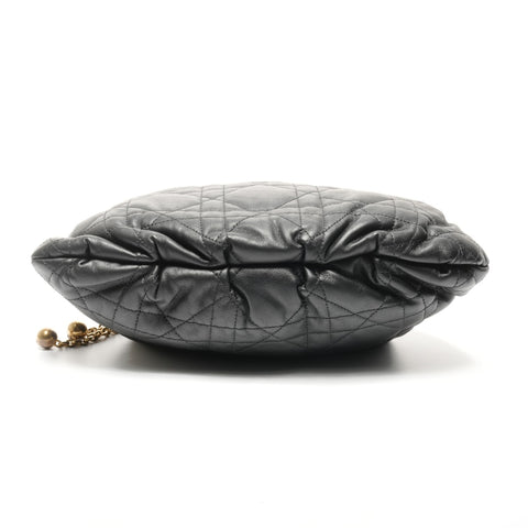 Christian Dior Macro Cannage Ami Chain Leather Shoulder Bag black WS25137