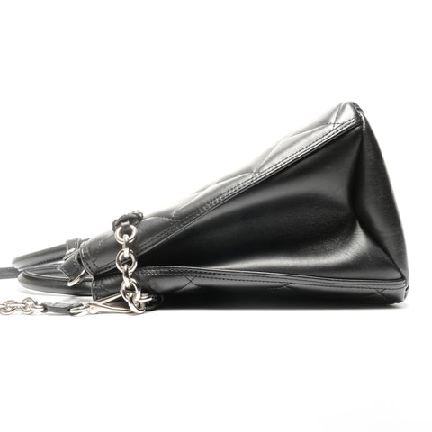 BURBERRY Banner Quilted Matelasse Chain 2way Handbag black WS25138