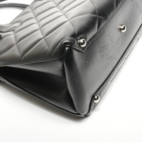 BURBERRY Banner Quilted Matelasse Chain 2way Handbag black WS25138