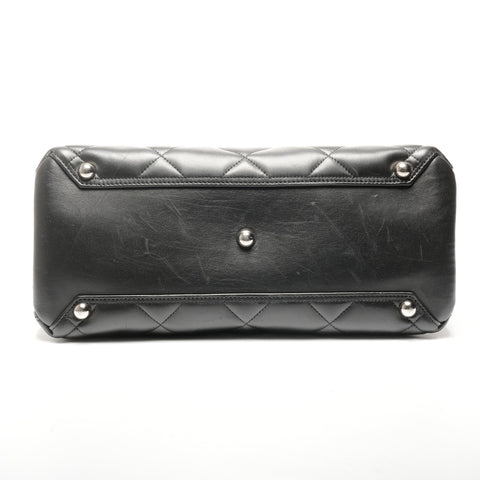 BURBERRY Banner Quilted Matelasse Chain 2way Handbag black WS25138