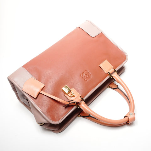 LOEWE Amazona 36 Leather Handbag Orange WS25140