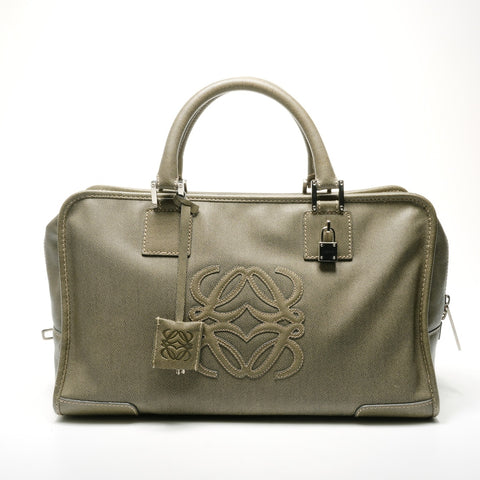 LOEWE Amazona 36 Leather Handbag green WS25141