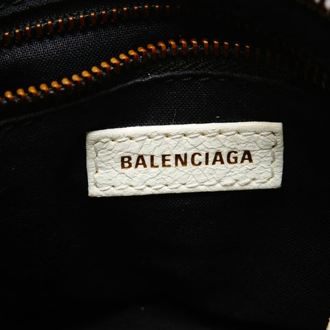 BALENCIAGA Mini City Graffiti 2way Shoulder Bag white WS25142