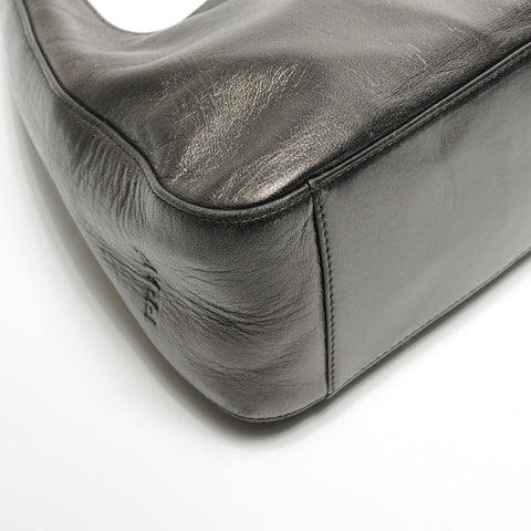 PRADA Hobo bag one belt Handbag black WS25145