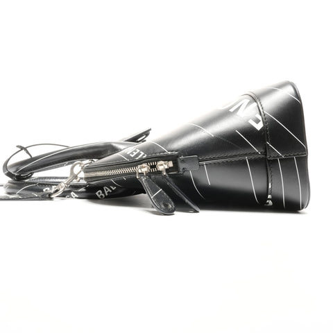 BALENCIAGA Villetop 2way M Leather Handbag black WS25146