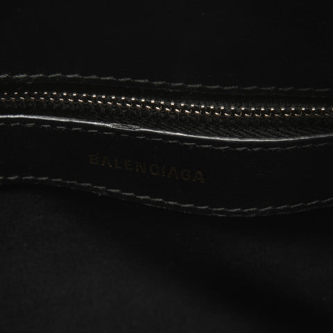 BALENCIAGA Villetop 2way M Leather Handbag black WS25146