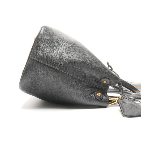 PRADA Leather 2way Handbag black WS25147