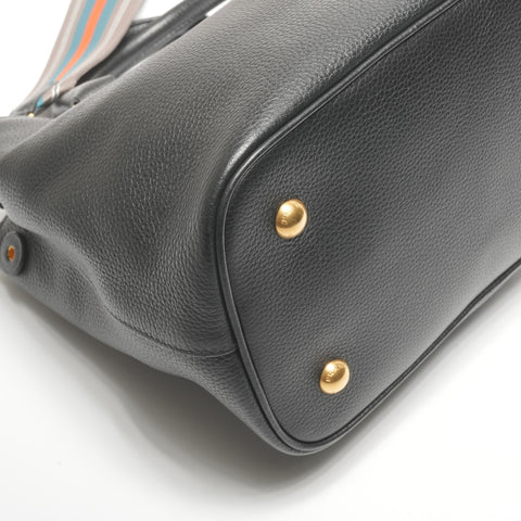 PRADA Leather 2way Handbag black WS25147