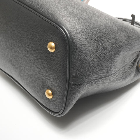 PRADA Leather 2way Handbag black WS25147