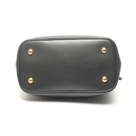 PRADA Leather 2way Handbag black WS25147