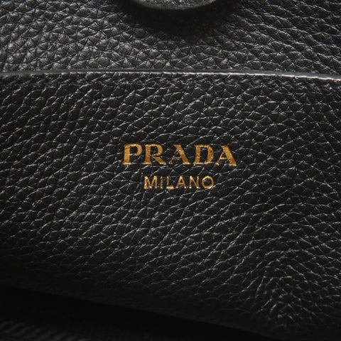 PRADA Leather 2way Handbag black WS25147
