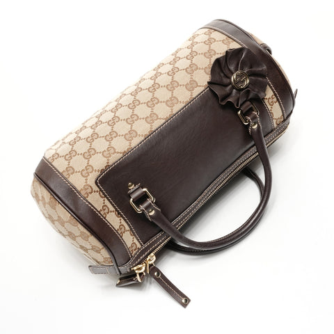 GUCCI GG canvas Boston bag Handbag Brown WS25149