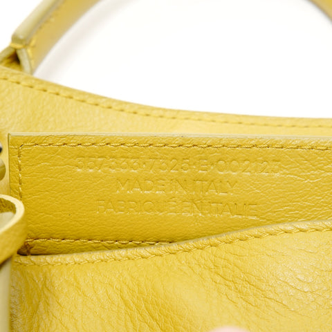 BALENCIAGA The Paper Mini Leather 2way Shoulder Bag yellow WS25150
