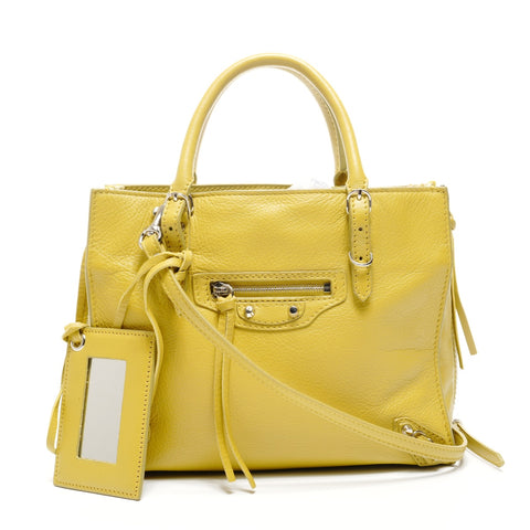 BALENCIAGA The Paper Mini Leather 2way Shoulder Bag yellow WS25150