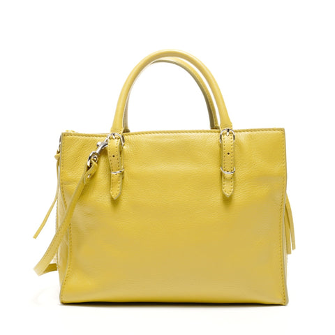 BALENCIAGA The Paper Mini Leather 2way Shoulder Bag yellow WS25150