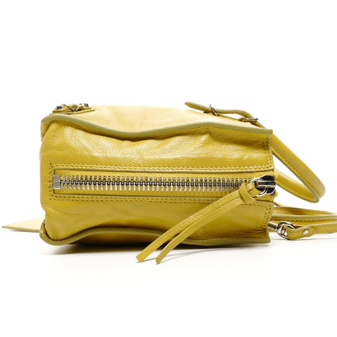 BALENCIAGA The Paper Mini Leather 2way Shoulder Bag yellow WS25150