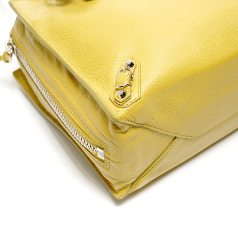 BALENCIAGA The Paper Mini Leather 2way Shoulder Bag yellow WS25150